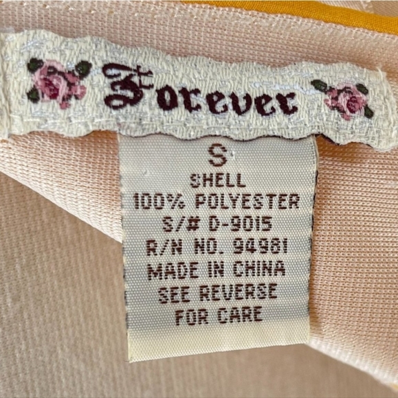 Y2K 2000s Forever 21 ~ Yellow Floral Print Dress ~ Size S - Picture 5 of 5